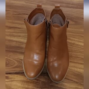Ralph Lauren Chaps Leather Ankle Boots/Booties 7B Tan